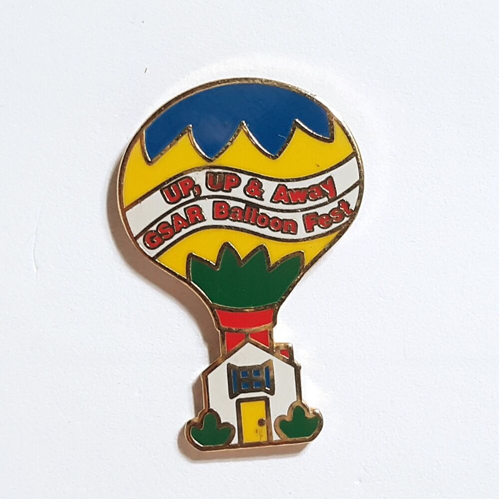 GSAR Balloon Fest Hot Air Balloon Yellow Collectible Lapel Hat Pinback Enamel